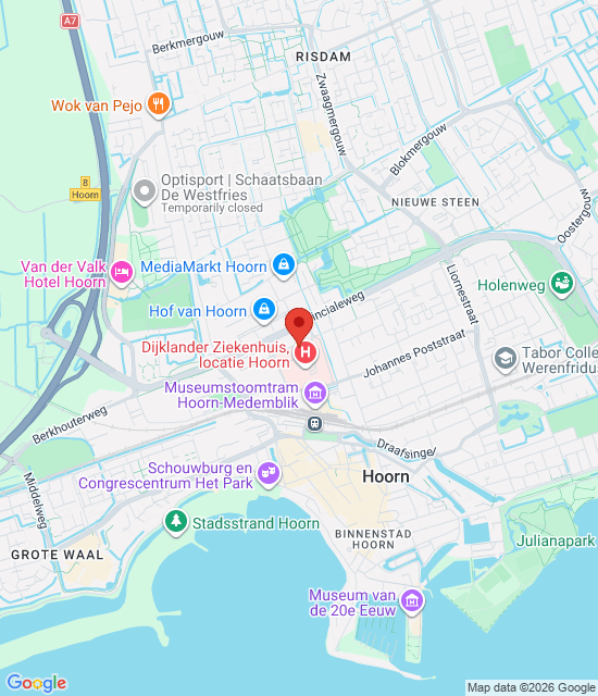 Google maps afbeelding voor Huisartsenspoedpost West-Friesland